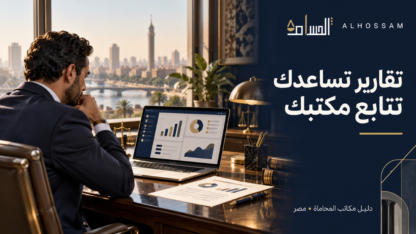 شريك مدير يراجع تقارير المكتب على شاشة حاسوب
