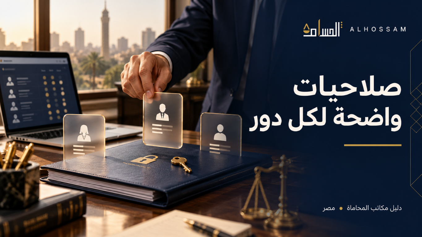 Role cards and screens illustrating office access permissions